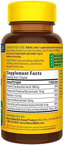 Nature Made BComplex With Vitamin C Caplets 100 Count