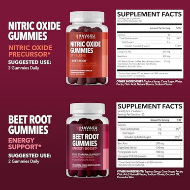 Havasu Nutrition Beet Root Gummies + Nitric Oxide Gummies Bundle
