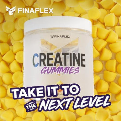 Finaflex Creatine Gummies 120 Gummies Lemon Burst Flavor Promotes Muscular Strength Size & Performance 5G Of Creatine Monohydrate Per Serving 30 Servings