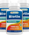 Best Naturals Biotin (Also Called Vitamin B7) 10000 Mcg 365 Tablets (365 Count (Pack Of 1))