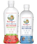 Maryruth'S Liquid Morning Multivitamin (Fruit Punch) & Liquid Nighttime Multimineral (Coconut 15Oz) Clean Label Project Verified Vegan Vitamins For Energy Bedtime Routine & Overall Health