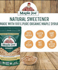Maple Joe Organic Maple Sugar Sprinkles, Maple Flakes Made With Canadian 100% Pure Maple Syrup. Delicious With Coffee, Ice Cream, Yogurt & More Maple Sugar Granulated Chips Maple Chunks 7.8 oz