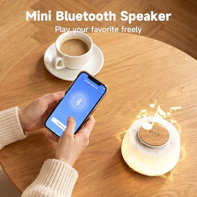 Auge Light 4-In-1 White Noise Machine Portable Rechargeable Sleep Sound Machine With Dimmable Night Light Bluetooth Speaker & Sleep Timer 30 Sounds 32 Volume For Baby Adult Travel Office