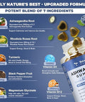 Totaria Sugar Ashwagandha Filled Gummies W/Vitamin D3, Magnesium Glycinate, Rhodiola, Ultra Strength Ashwa Root Supplements For Women & Wen, For Relaxation, Energy, Cortisol Gummies