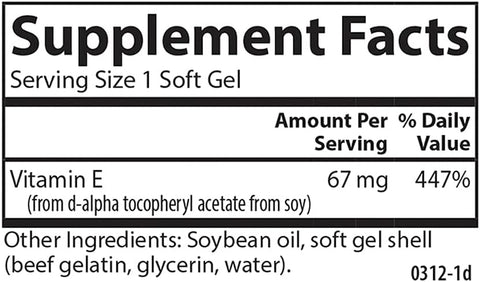 Carlson EGems 100 IU Heart Health and Optimal Wellness Antioxidant 250 soft gels