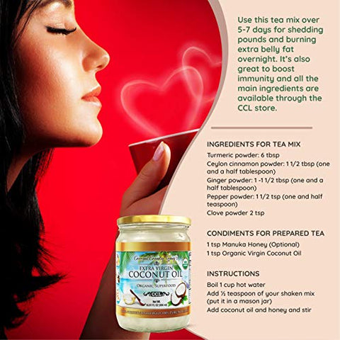 Coconut Country Living's Extra Virgin Coconut Oil in Glass Jar- Cold Pressed, Unrefined organic Superfood for Hair, Skin, Beauty, Cooking - Keto & Paleo Diet Friendly - 33.81 oz