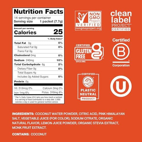 Cure Hydration Bundle Plantbased Electrolyte Drink Mix No Added Sugar Fsahsa Dehydration Relief Powder Made With Coconut Water Vegan 28 Packets Blood Orange & Berry Pomegranate