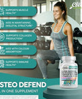 Calcium Magnesium Zinc Supplement With Potassium, Copper, Strontium, Silica, Vitamin D3 K2, Boron, Vitamin B1 B12 Red Clover Herb Alfalfa Basil Pills For Men And Women Clean Nutra Osteo Defend