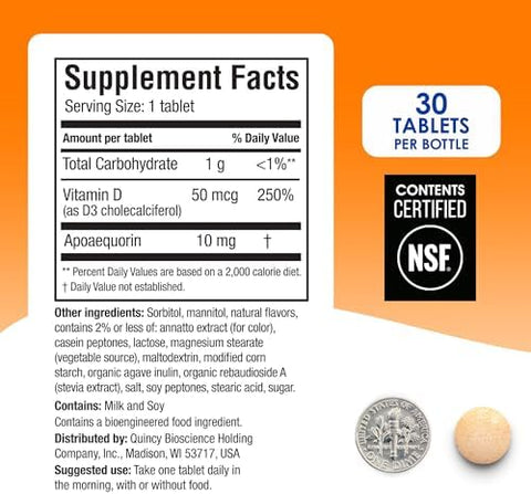 Prevagen Regular Strength Orange Chewables 60 Tablets (2 Month Supply) Formulated For Your Brain 10Mg Of Apoaequorin Plus Vitamin D3 With 7Day Pill Minder