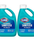 Clorox Laundry Sanitizer 0 Bleach Color Safe Clean Linen 80 Fl Oz Pack Of 2 (Pack May Vary)