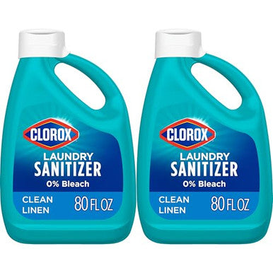 Clorox Laundry Sanitizer 0 Bleach Color Safe Clean Linen 80 Fl Oz Pack Of 2 (Pack May Vary)