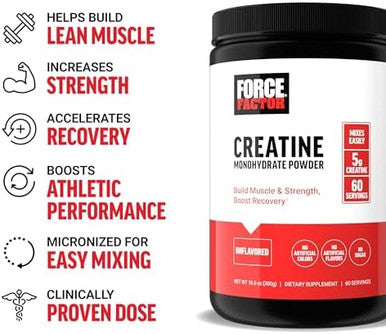 Force Factor Creatine Powder 60 Servings And Caffeine Tablets 100 Tablets Creatine For Muscle Gain And Caffeine For Energy