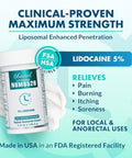 Ebanel 5% Lidocaine Numbing Cream Pain Relief Burn Itch Numb Cream 4.9Oz