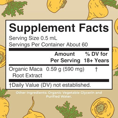 Maryruth's Usda Organic Maca Root Liquid Drops 1 Fl Oz