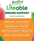 Lifeable Zinc 25mg Kids + Immune Support Kids Gummies Bundle Great Tasting Vitamin Supplement Gluten Free GMO Free Chewable Gummy