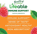 Lifeable Zinc 25mg Kids + Immune Support Kids Gummies Bundle Great Tasting Vitamin Supplement Gluten Free GMO Free Chewable Gummy