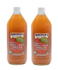 Fairchild's Organic Raw and Unfiltered Apple Cider Vinegar 32 FL - Two Pack