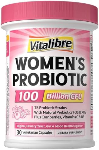 Vitalibre Probiotics For Women 100 Billion Cfu 15 Strains 30 Capsules And 120 Capsules Magnesium Citrate 420Mg With Vitamin D3 & B6