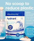 Hydrant Bulk Hydration Powder Unflavored Fast Acting Electrolyte Rehydration Powder 50 Servings