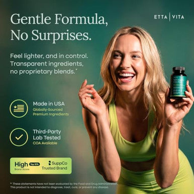 Etta Vita Glp 1 Support + Triphala Colon Cleanse 60Ct