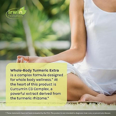 Irwin Naturals Wholebody Turmeric + Curcumin C3 Complex 120 Liquid Softgels With Boswellia Maritime Pine Bark Msm & Rose Hip