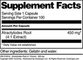 Terravita Atractylodes Root 4:1 Extract - 450 Mg (100 Capsules, Zin: 515016)
