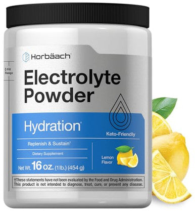 Horbaach Electrolytes Powder 130 Servings 16 Oz