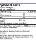 Bronson CLA 3000 Extra High Potency Supports Healthy Weight Management Lean Muscle Mass Non-Stimulating Conjugated Linoleic 120 Softgels