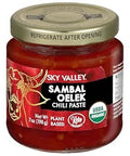Sky Valley Sambal Oelek Chili Paste - Red Chili Paste, Made with Red Jalapenos & Garlic, Gluten Free, Vegan, Keto, USDA Organic, Non-GMO, Sambal Oelek Sauce, Chili Paste Asian - 7 Oz