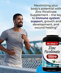 Lab Zinc Supplements Zinc 100Mg Zinc Picolinate Immune Support Supplement 180 Capsules Zinc Supplements Ultra High Absorption.