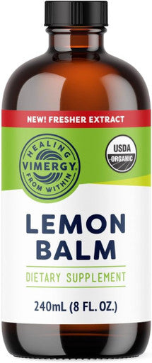 Vimergy USDA Organic Lemon Balm Tincture Herbal Supplement Can be Used in Tea Non GMO Alcohol Free