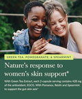 Gaia Herbs Infinity Glow Women'S Skin Support Supplement Skin Care For Women With Green Tea Egcg Reishi Mushroom Pomanox Pomegranate & Spearmint 120 Vegan Capsules (30Day Supply)