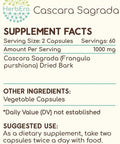 HerbEra Cascara Sagrada 120 Capsules, 500 mg, Responsibly farmed Made with Cascara Sagrada (Frangula purshiana) Dried Bark (120 Capsules)