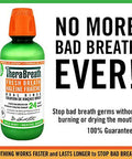 TheraBreath Fresh Breath Oral Rinse Mild Mint Fights Bad Breath Certified Vegan Gluten Free and Kosher 473ml