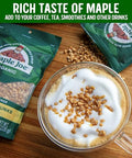 Maple Joe Organic Maple Sugar Sprinkles, Maple Flakes Made With Canadian 100% Pure Maple Syrup. Delicious With Coffee, Ice Cream, Yogurt & More Maple Sugar Granulated Chips Maple Chunks 7.8 oz