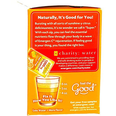 Emergen-C Super Orange 30 Pkt Pack Of 22