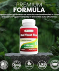 Best Naturals Red Yeast Rice 1200 Mg 60 Tablets (Citrinin )
