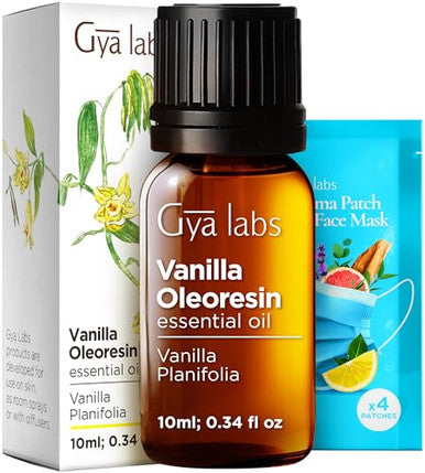 Gya Labs Vanilla Essential Oil For Diffuser & Patchouli Oil For Diffuser Set - Natural Aromatherapy Grade Essential Oils Set - 2X0.34 Fl Oz - Gya Labs