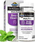Garden Of Life Dr Formulated Multi+ Brain Health Fermented Liposomal Multivitamin + Lutein and Zeaxanthin Vitamin D3 and Probiotics Memory and Focus Support Digestive and Immune Health 30 Capsules