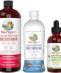 Maryruth's Medium Triad Of Health: Morning Multivitamin Raspberry Nighttime Multimineral Coconut 32Oz