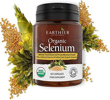 Organic Selenium 200 Mcg With Iodine And Silica All From Certified Organic Whole Foods - Two Month Supply