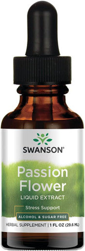Swanson Passion Flower Liquid Extract (Alcohol and Sugar-) 1 fl Ounce (29.6 ml) Liquid