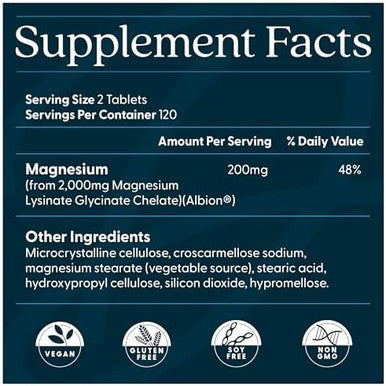 Doctor'S Best High Absorption Magnesium Glycinate Lysinate 100% Chelated Nongmo Vegan Gluten & Soy 200 Mg 240 Count