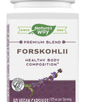 Nature's Way Forskohlii Standardized ForsLean 20% Forskolin, 125 mg per serving of ForsLean, Natural, 60 Count
