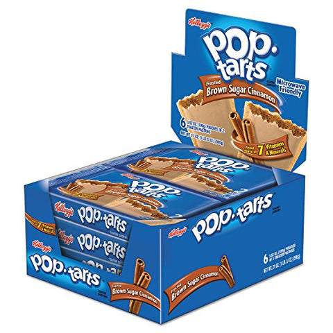 Kellogg's 31131 Pop Tarts, Frosted Brown Sugar Cinnamon, 3.52oz, 2/Pack, 6 Packs/Box