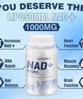 Pure Liposomal Nad+ Supplement 1000Mg, High Nad Potency, High Absorption, Boost Energy And Dna Repair, Aging Defense And Brain Function 120 Softgels