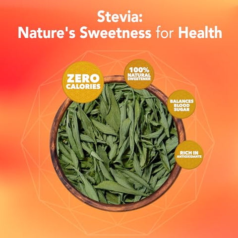 It's Good Energy Stevia Leaves Natural Sweetener 0 Calories 100% Whole Leaves Keto Friendly Vegan Sugar Alternative No Additives Rich in Antioxidants 3.17 oz