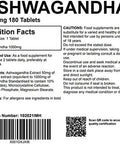 Ashwagandha Extract 1000mg 180 Tablets UK Made. Pharmaceutical Grade Supplement, Mood Stress