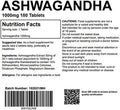 Ashwagandha Extract 1000mg 180 Tablets UK Made. Pharmaceutical Grade Supplement, Mood Stress