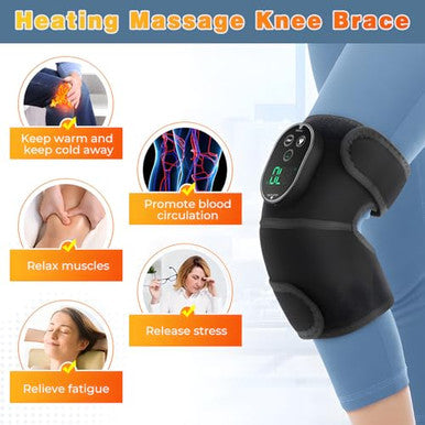 Atlodas Knee Heating Pad Knee Massager With Heat And Vibration Heating Pad For Knee Massage Heated Knee Brace Wrap For Shoulder Elbow Knee Keep Knee Warmer Stress Relief